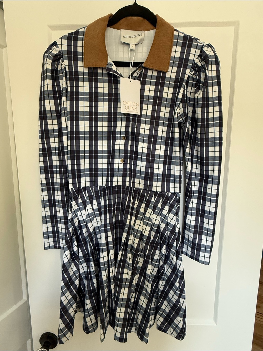 Smith & Quinn Edith Mariners Plaid Dress Size S NWT